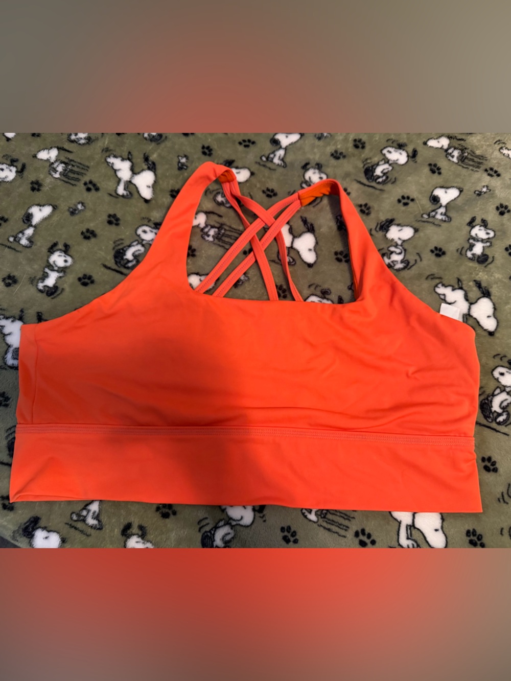 Crisscross Back Sports Bra in Vibrant Orange